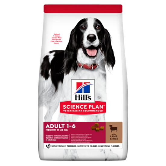 Hills Science Plan Medium Adult Lamm und Reis Trockenfutter Hund_0