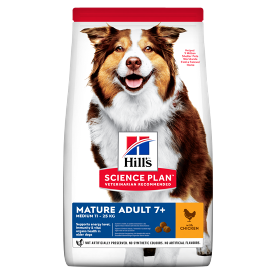 Hills Science Plan Medium Mature Adult 7+ Huhn Trockenfutter Hund_0