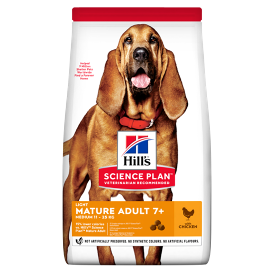 Hills Science Plan Light Medium Mature Adult 7+ Trockenfutter Hund_0