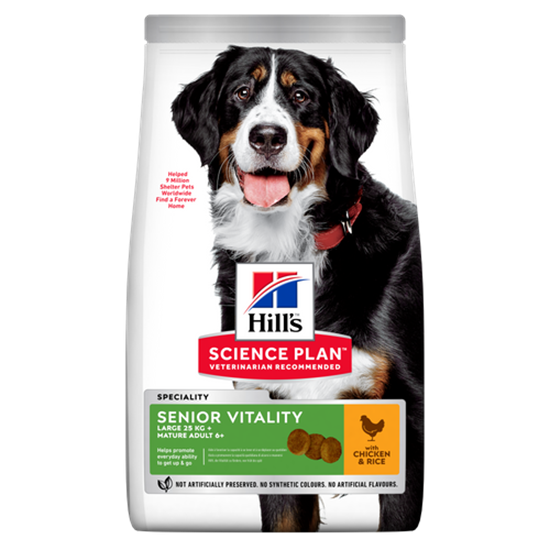 Hills Science Plan Senior Vitality Large Breed Mature Adult 6+ Trockenfutter Hund_0