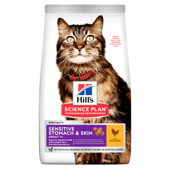 Hills Science Plan Sensitive Stomach & Skin Adult Trockenfutter Katze_0