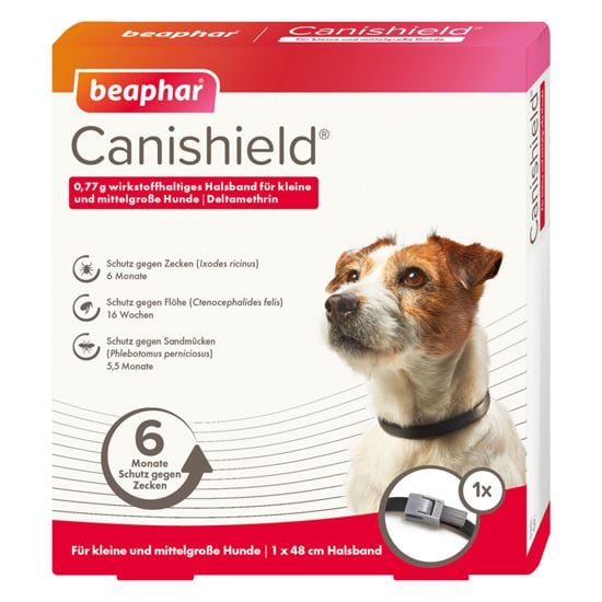 Canishield® 0,77 g wirkstoffhaltiges Halsband für kl. und mittelgr. Hunde_0