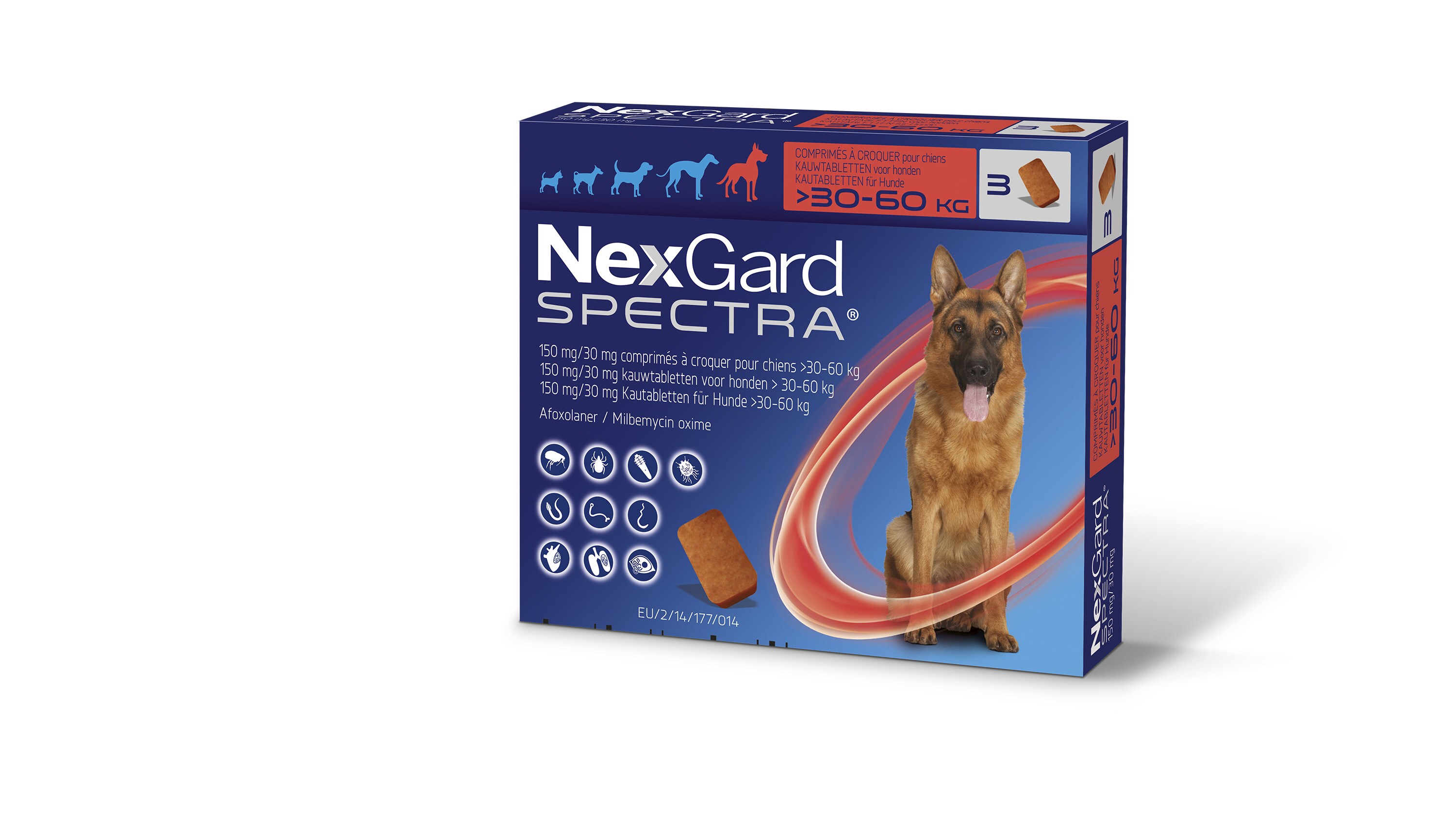 WDT - das Tierarztunternehmen. Nexgard Spectra Kautabletten Hund 30-60 kg