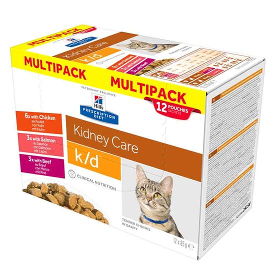 Hills Prescription Diet k/d Multipack Huhn, Rind und Lachs Frischebeutel Katze_0