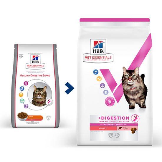 Hills Vet Essentials Multi-Benefit + Digestion Adult 1+ Lachs Trockenfutter Katze_0