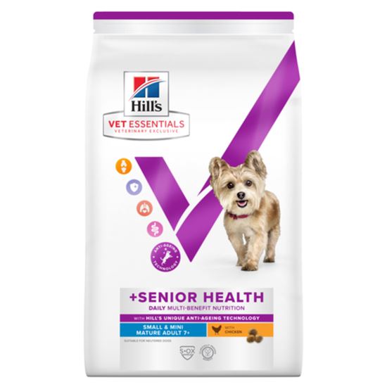 Hills Vet Essentials Multi-Benefit + Senior Health Mature Adult 7+ Small & Mini Trockenfutter für Hunde mit Huhn_0
