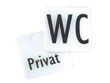 Praxisschild Privat ohne Symbol 13,5x13,5 cm_0