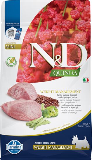 Farmina N&D Quinoa Weight Management Lamm Adult Mini Trockenfutter Hund_0