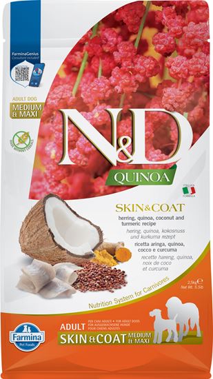 Farmina N&D Quinoa Skin & Coat Hering & Kokosnuss Adult Trockenfutter Hund_0