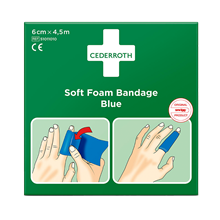 CEDERROTH Soft Foam Bandage, blau, 6 cm x 4,5 m_0