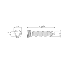 Vi Lockingschraube 3,5/32mm, Hex-Kopf_0