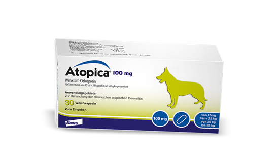 Atopica 100 mg Weichkapseln für Hunde (36 bis 55 kg)_0