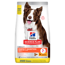 Hills Science Plan Perfect Digestion Medium Adult Trockenfutter Hund mit Huhn + brauner Reis_0