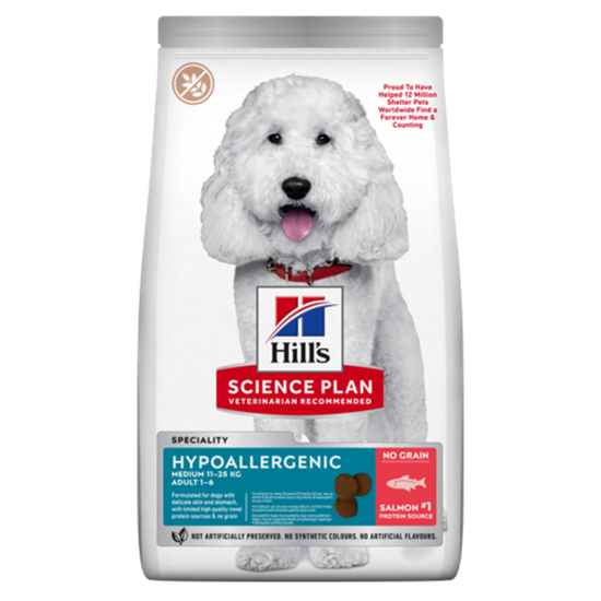 Hills Science Plan Hypoallergenic Medium Adult Nassfutter Hund mit Lachs_0
