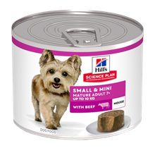 Hills Science Plan Mature Adult Mousse Small & Mini Nassfutter Hund mit Rind_0