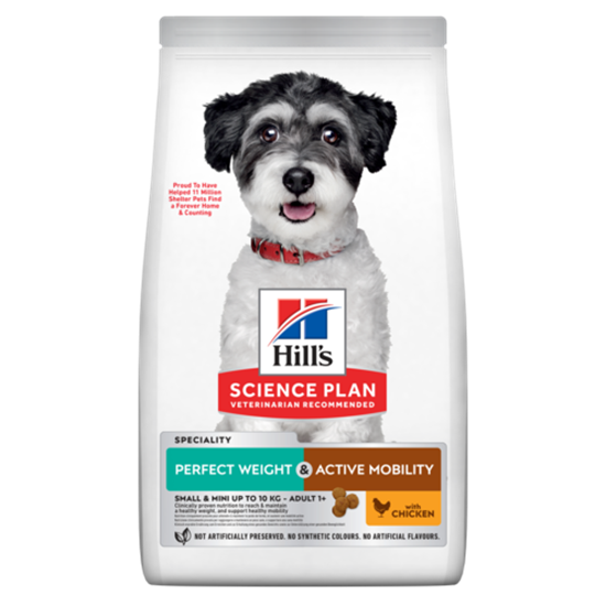 Hills Science Plan Perfect Weight + Active Mobility Small & Mini Adult Trockenfutter Hund mit Huhn_0