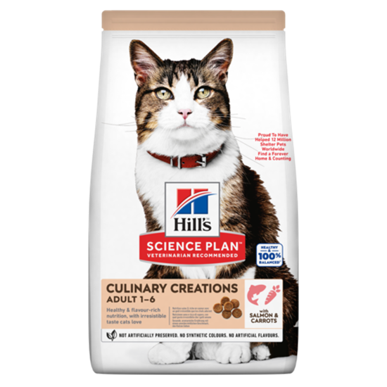 Hills Science Plan Culinary Creations Adult Trockenfutter Katze mit Lachs & Karotte_0