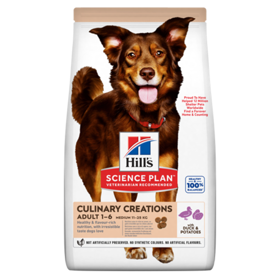 Hills Science Plan Culinary Creations Medium Adult Trockenfutter Hund mit Ente und Kartoffel_0