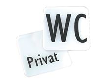 Praxisschild WC ohne Symbol 13,5x13,5 cm_2147483647