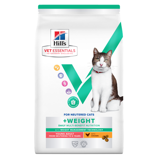 Hills Vet Essentials Multi-Benefit + Weight Young Adult Trockenfutter Katze mit Huhn_0