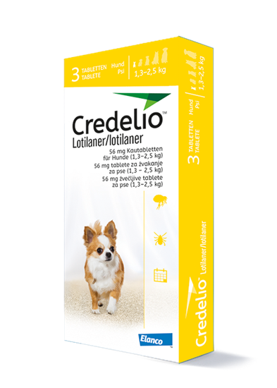 Credelio® 56,25 mg für Hunde (1,3–2,5 kg)_2147483647