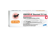 Fortekor Gourmet 2,5 mg Tabletten für Katzen und Hunde_1