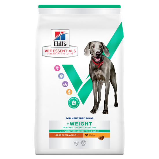 Hills Vet Essentials Multi-Benefit + Weight Adult 1+ Large Breed Trockenfutter Hund mit Huhn_0