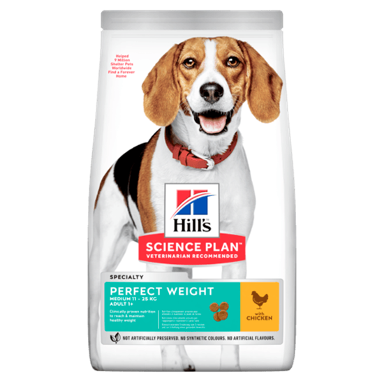 Hills Science Plan Perfect Weight Medium Adult Trockenfutter Hund mit Huhn_0