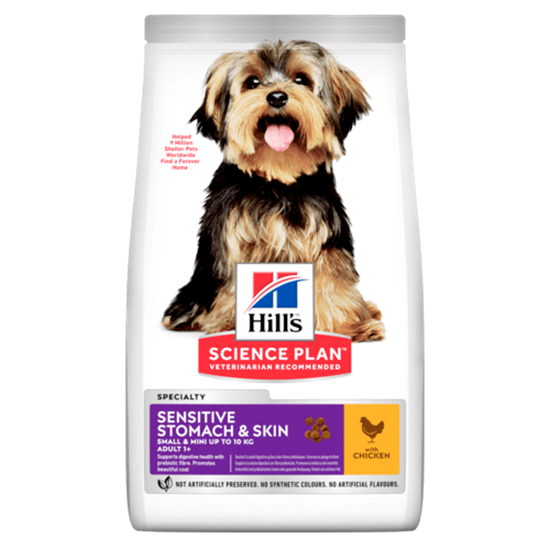 Hills Science Plan Sensitive Stomach & Skin Small & Mini Adult Trockenfutter Hund mit Huhn_0