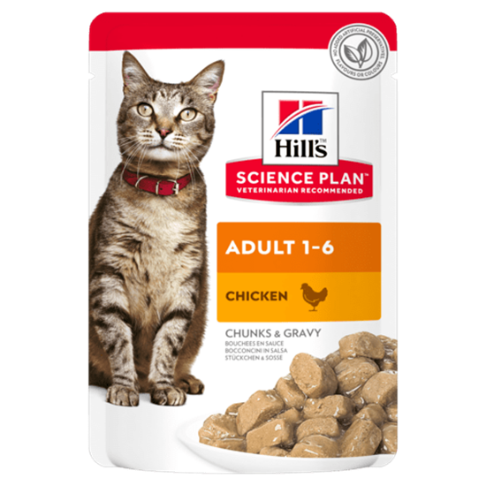 Hills Science Plan Adult Nassfutter Katze mit Huhn - Frischebeutel_0