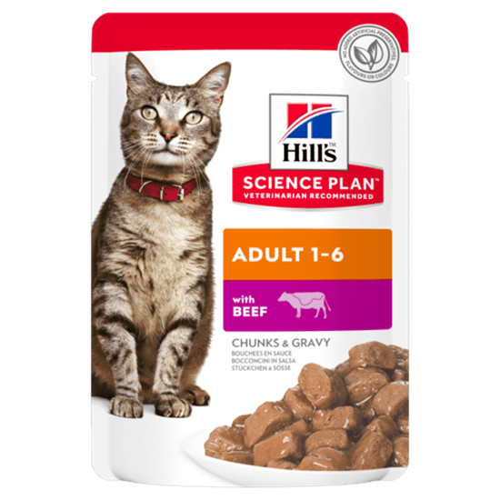 Hills Science Plan Adult Nassfutter Katze mit Rind - Frischebeutel_0