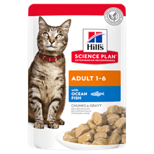 Hills Science Plan Adult Nassfutter Katze mit Seefisch - Frischebeutel_0