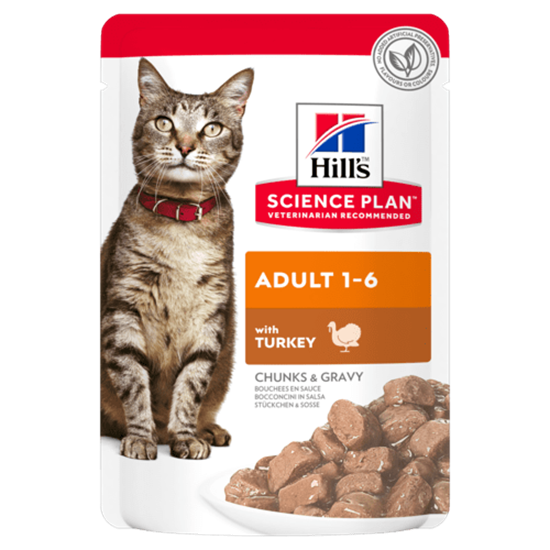 Hills Science Plan Adult Nassfutter Katze mit Truthahn - Frischebeutel_0