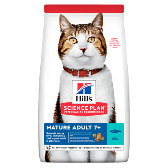 Hills Science Plan Mature Adult 7+ Trockenfutter Katze mit Thunfisch_0