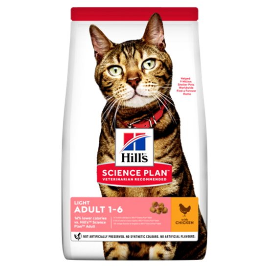 Hills Science Plan Light Adult Trockenfutter Katze mit Huhn_0