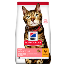 Hills Science Plan Light Adult Trockenfutter Katze mit Huhn_2147483647