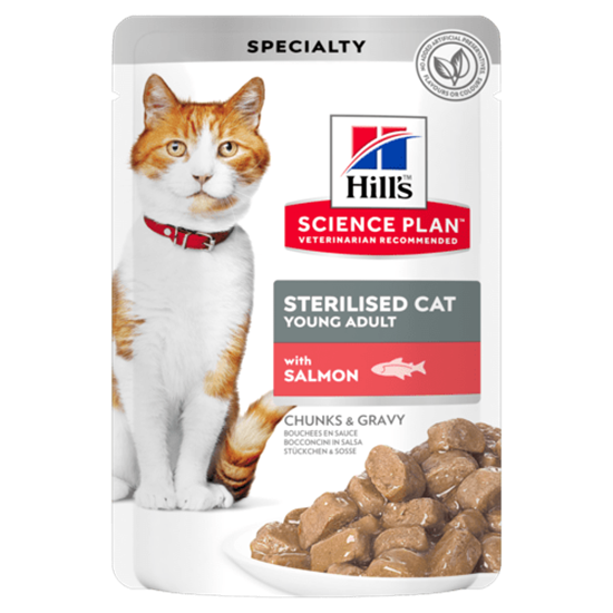 Hills Science Plan Sterilised Cat Adult Nassfutter Katze mit Lachs - Frischebeutel_0