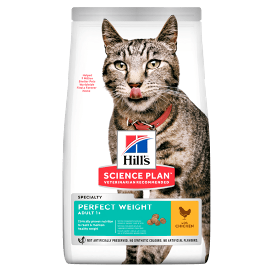 Hills Science Plan Perfect Weight Adult Trockenfutter Katze mit Huhn_0