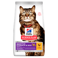 Hills Science Plan Sensitive Stomach & Skin Adult Trockenfutter Katze mit Huhn_0