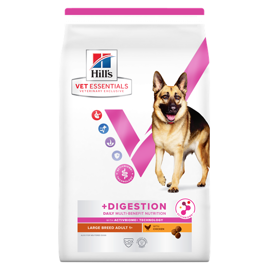 Hills Vet Essentials Multi-Benefit + Digestion Adult 1+ Large Breed Trockenfutter Hund mit Huhn_0