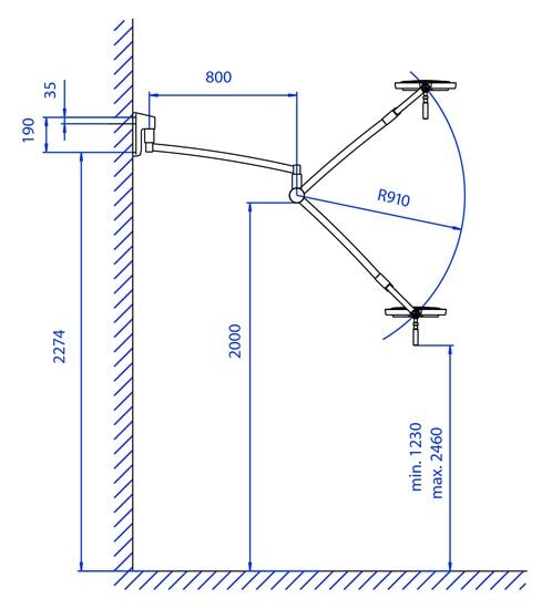 Wandarm für Dr. Mach Untersuchungsleuchten LED 130_4