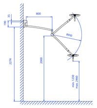 Wandarm für Dr. Mach Leuchten LED 130_2