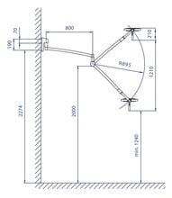 Wandarm Swing für Dr. Mach Leuchte LED 120_2