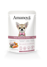 Amanova Nassfutterbeutel für Hunde P06 Tasty Lachs & Truthahn_2147483647