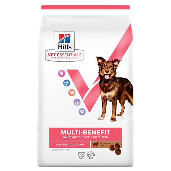 Hills Vet Essentials Multi-Benefit Adult Medium Trockenfutter Hund mit Lamm und Reis_0