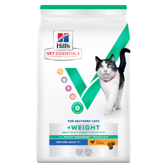 Hills Vet Essentials Multi-Benefit + Weight Mature Adult 7+ Trockenfutter Katze mit Huhn_0