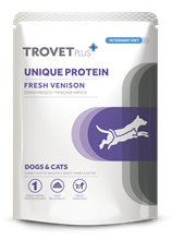 Trovet Plus Nassfutterbeutel für Hunde und Katzen Unique Protein Frischer Hirsch_0