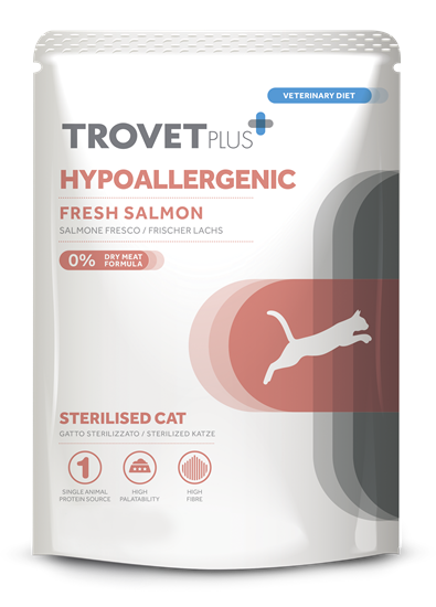 Trovet Plus Nassfutterbeutel für Katzen Sterilised Hypoallergenic frischer Lachs_0