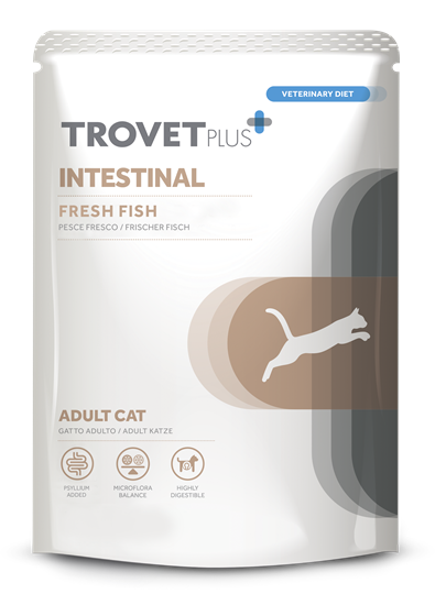 Trovet Plus Nassfutterbeutel für Katzen Intestinal frischer Weissfisch_0