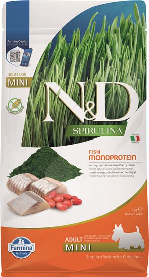 Farmina N&D Spirulina Hering Adult Mini Trockenfutter Hund_2147483647